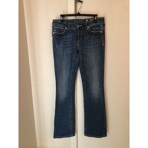 Miss Me Embellished Boot cut Blue Denim Jeans Size 31